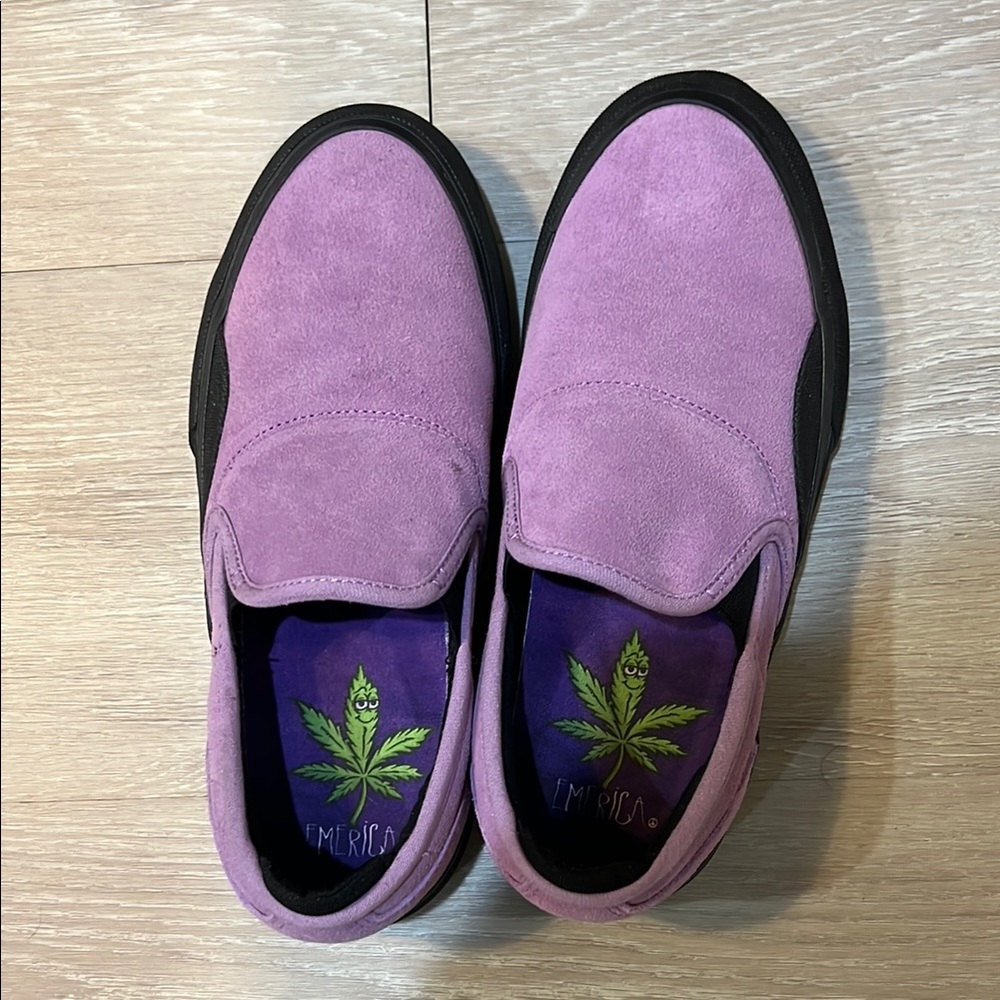 Emerica Purple and Black womens Slip-On Shoes